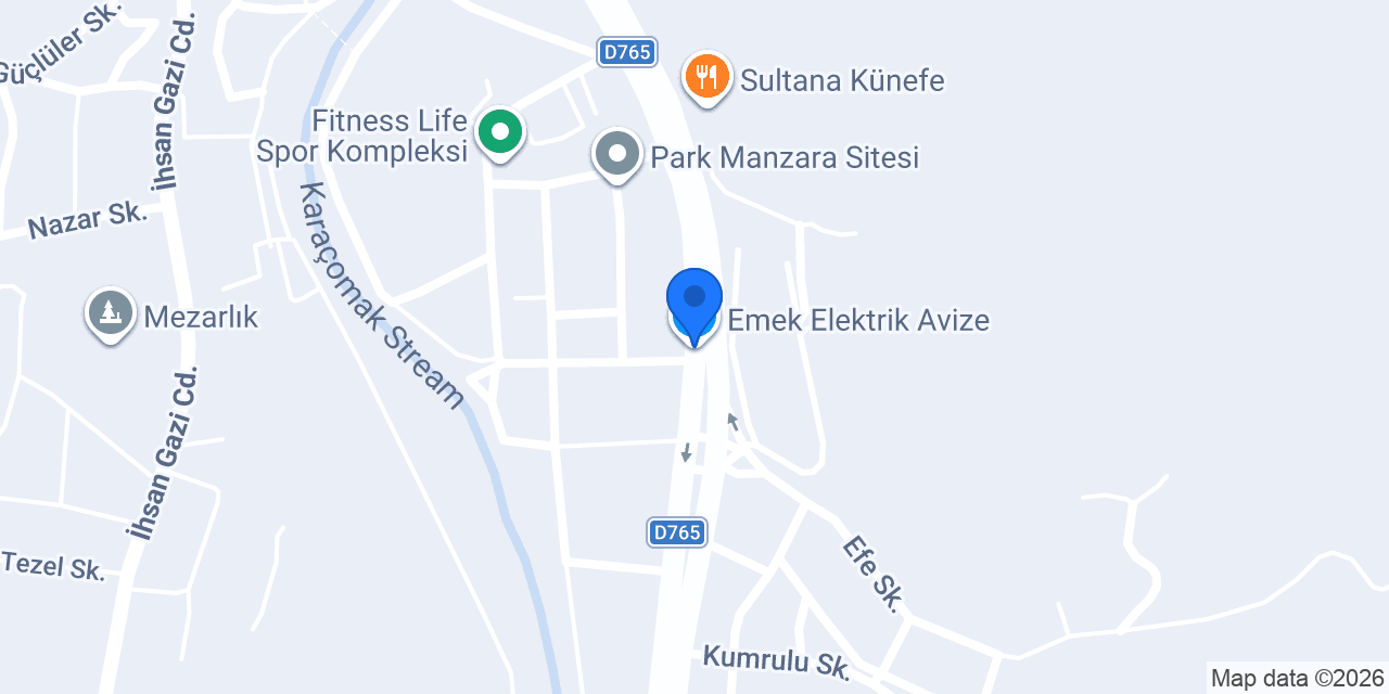 Emek Elektrik Avize konumu