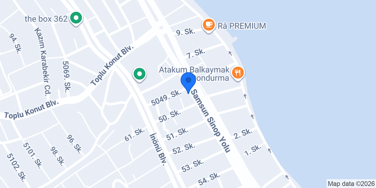 ÇILGIN OTO LASTİK ATAKUM konumu
