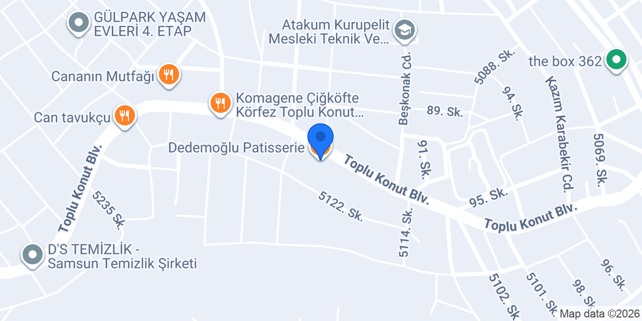 Dedemoğlu Patisserie konumu