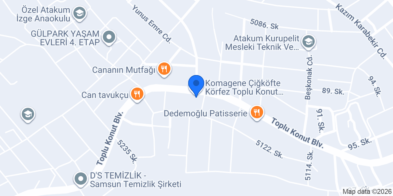 Atakum Su Tesisat konumu