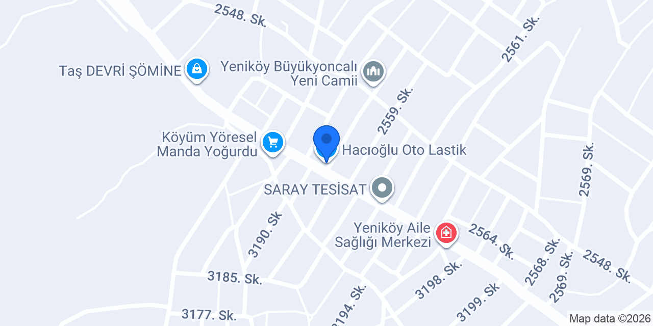 Hacıoğlu Oto Lastik konumu
