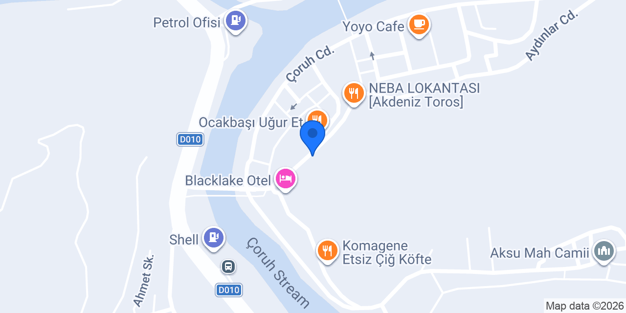 Derya Otel konumu