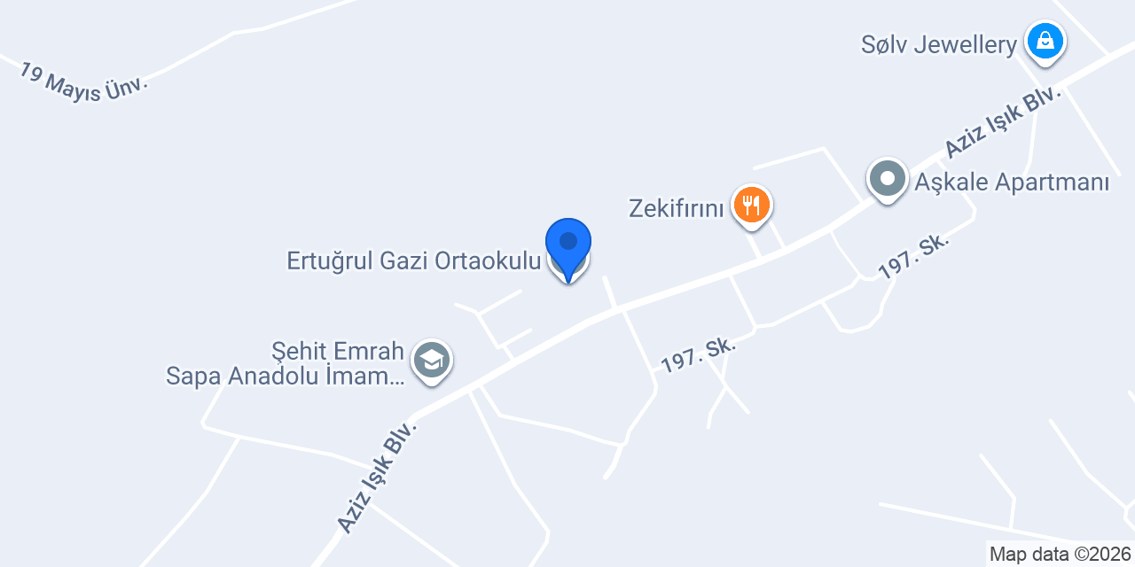 Ertuğrul Gazi Ortaokulu konumu