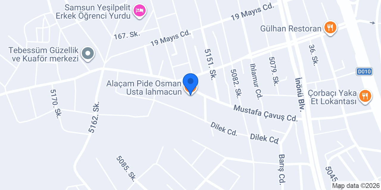 Alaçam Pide Osman Usta lahmacun konumu