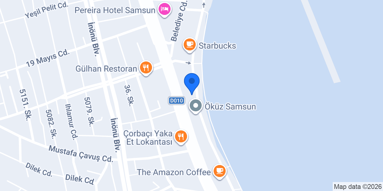 Zulu Coffee Roastery Samsun konumu