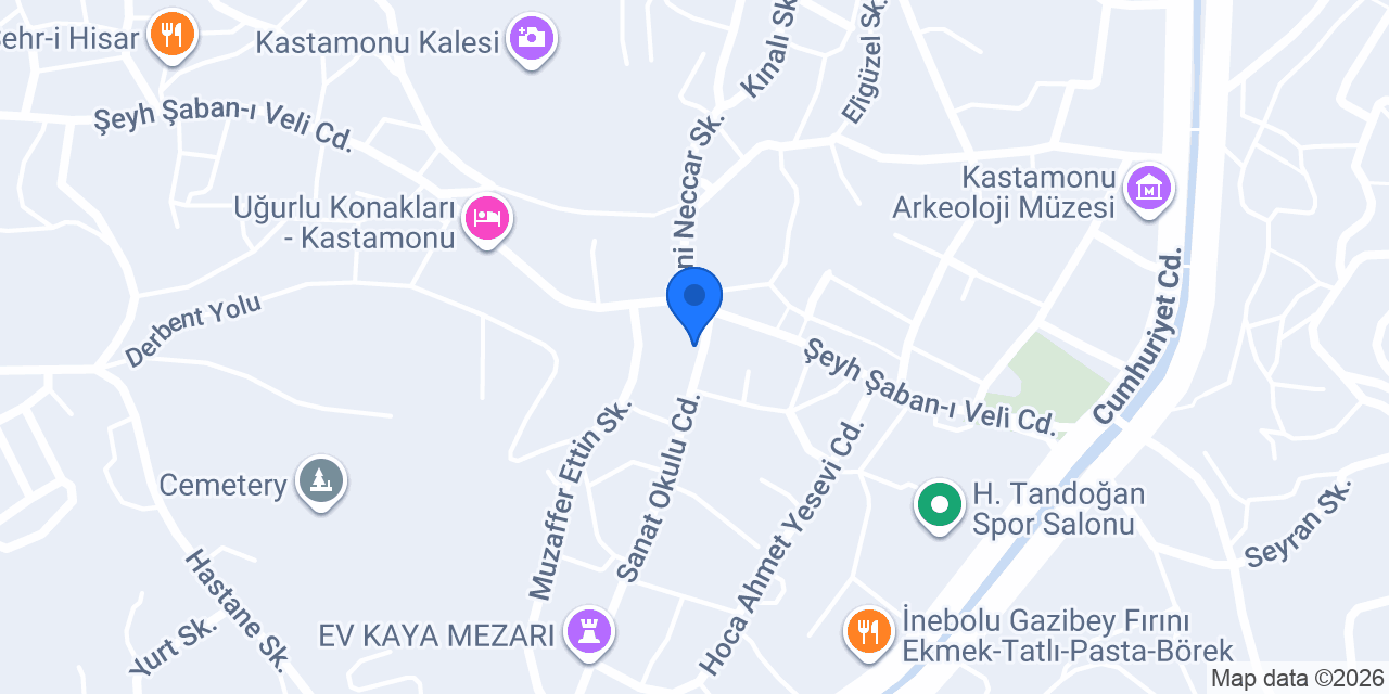 Yeşilay Kastamonu Şubesi konumu