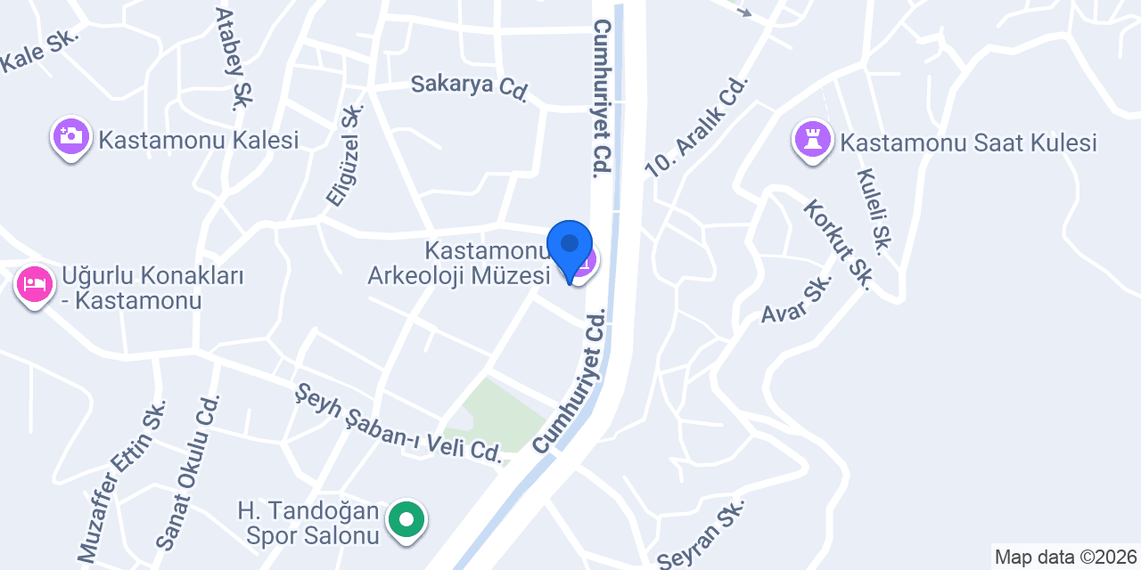 Kastamonu Arkeoloji Müzesi konumu