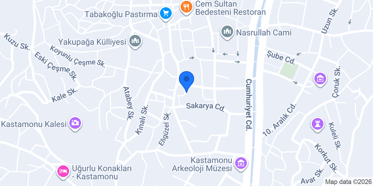 Kastamonu Havalimanı taksi konumu