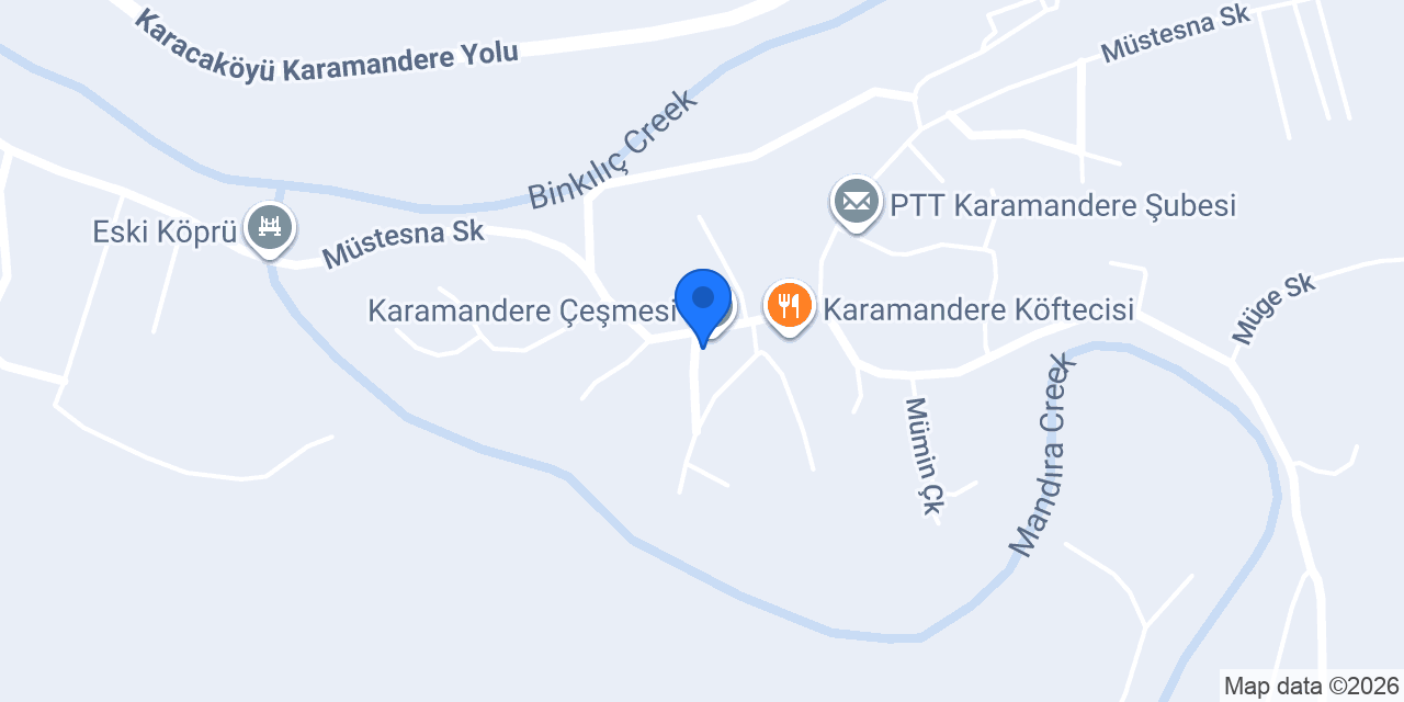 Karamandere Orman İşletme konumu