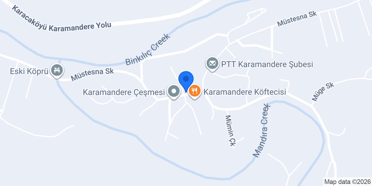 Karamandere Fırını konumu