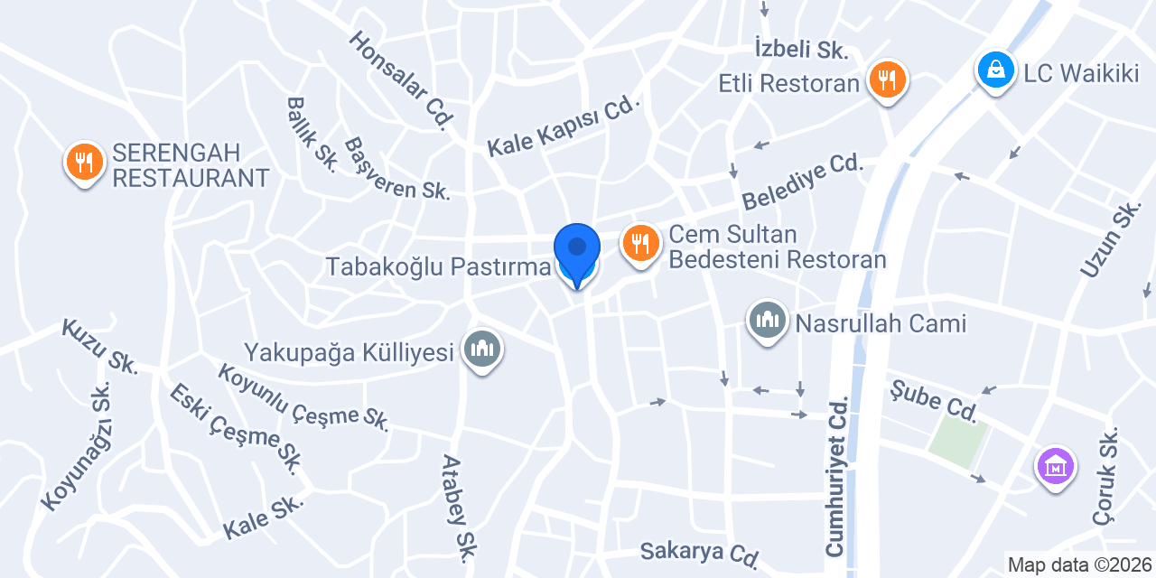 Tabakoğlu Pastırma konumu