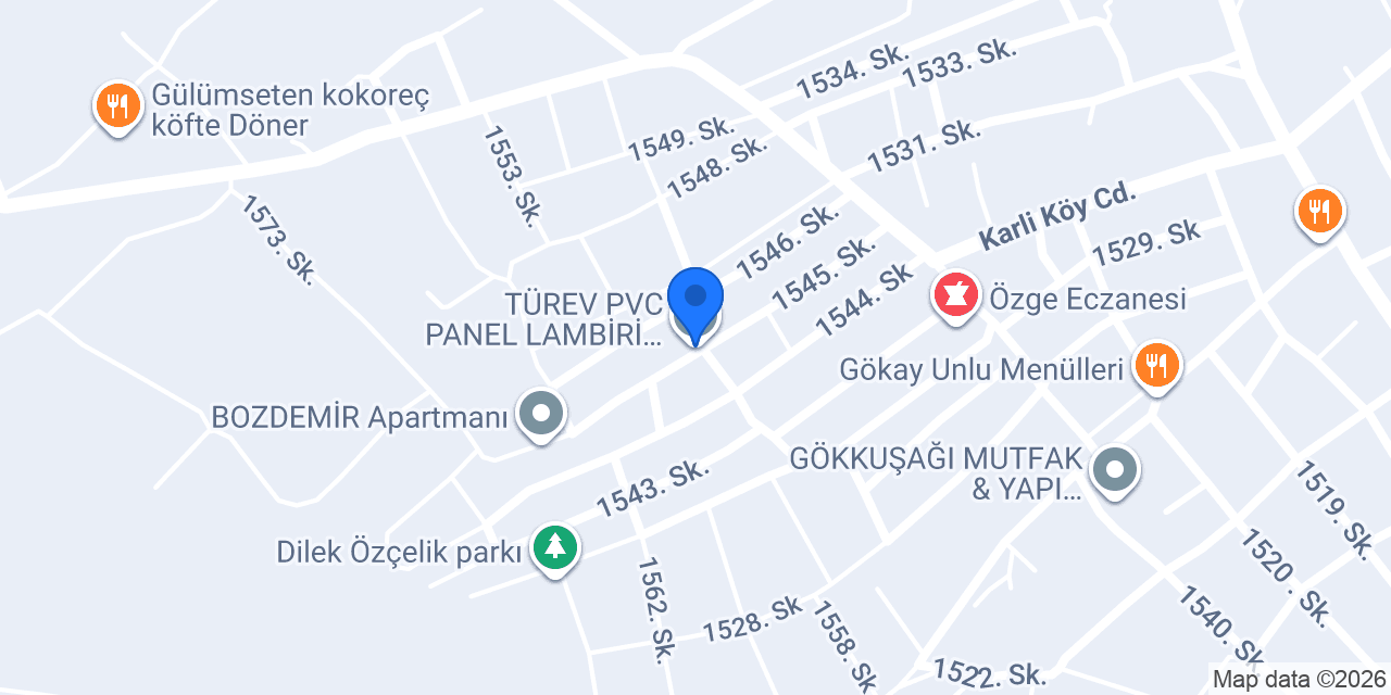TÜREV PVC PANEL LAMBİRİ STROPİYER SÖVE konumu