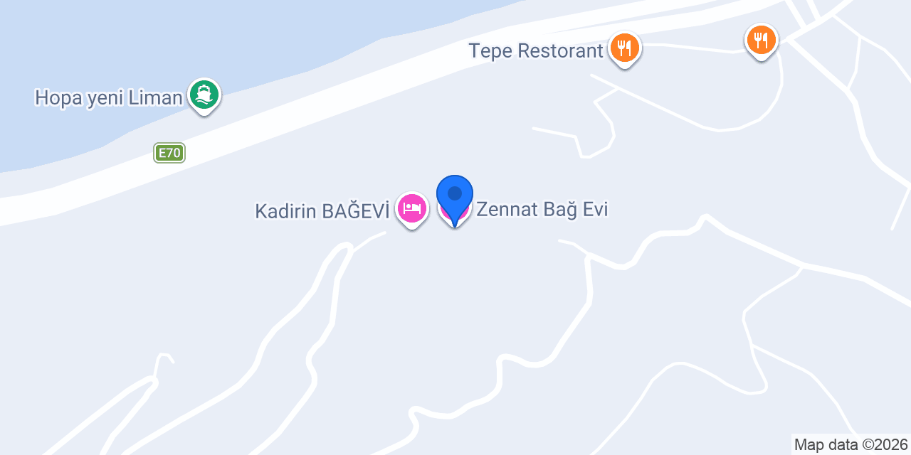 Zennat Bağ Evi konumu