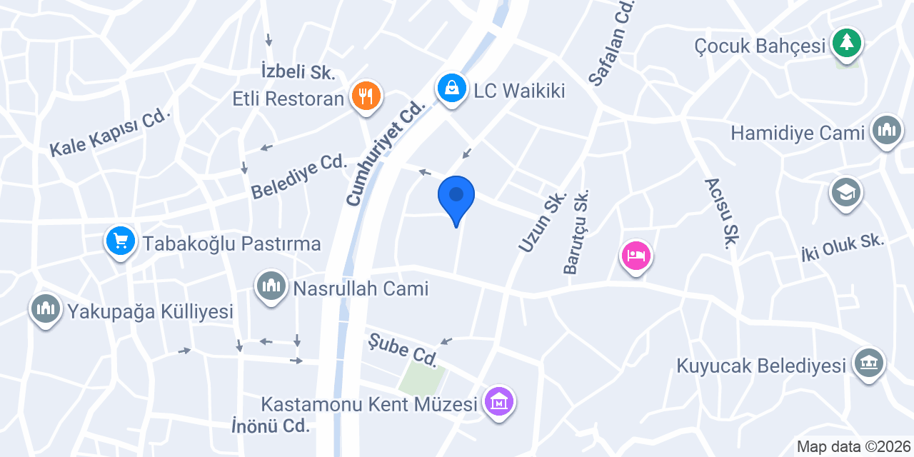 37MAVİ PANSİYON KASTAMONU konumu