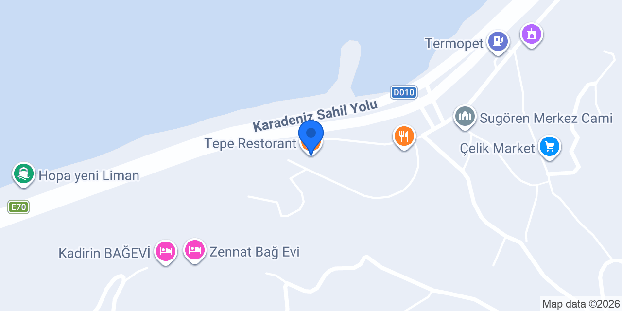 Tepe Restorant konumu
