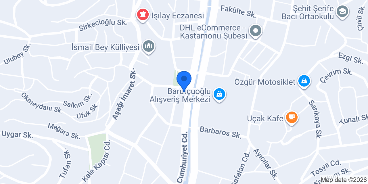 Eminevim Kastamonu Şube konumu