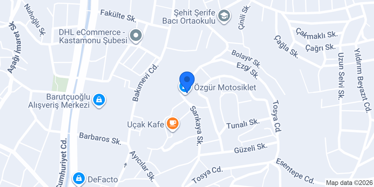 Özgür Motosiklet konumu