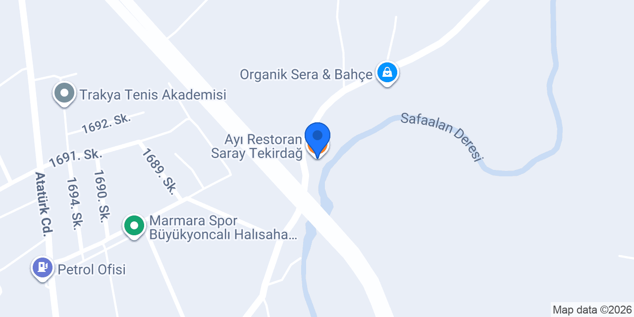 Ayı Restoran Saray Tekirdağ konumu