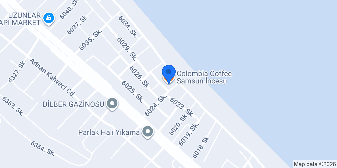 Colombia Coffee Samsun İncesu konumu