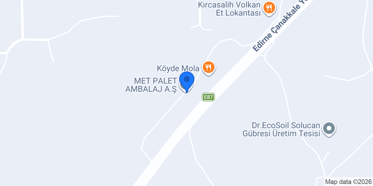 MET PALET AMBALAJ A.Ş konumu