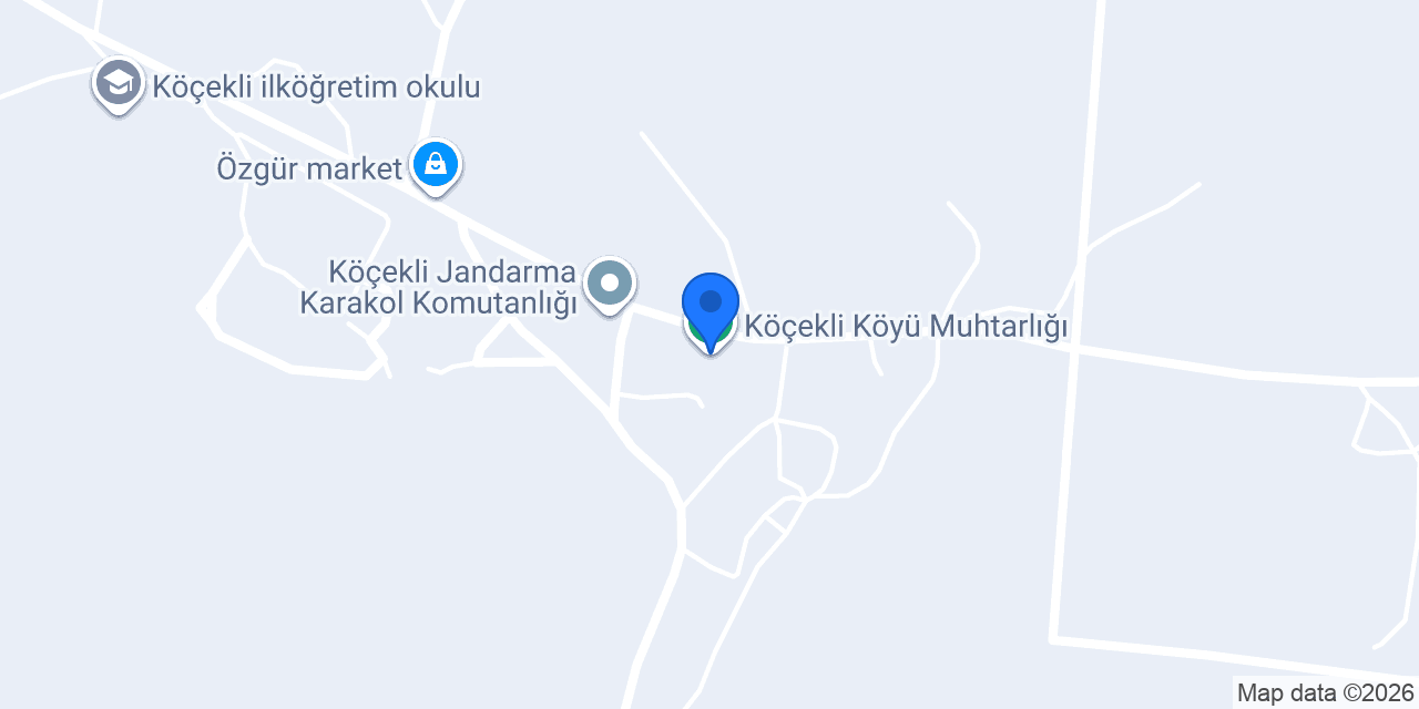 Köçekli Köyü Muhtarlığı konumu