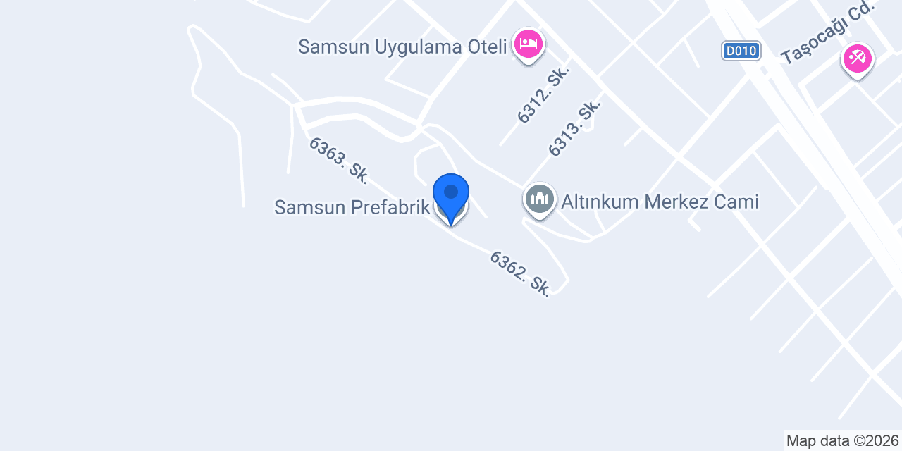 Samsun Prefabrik konumu