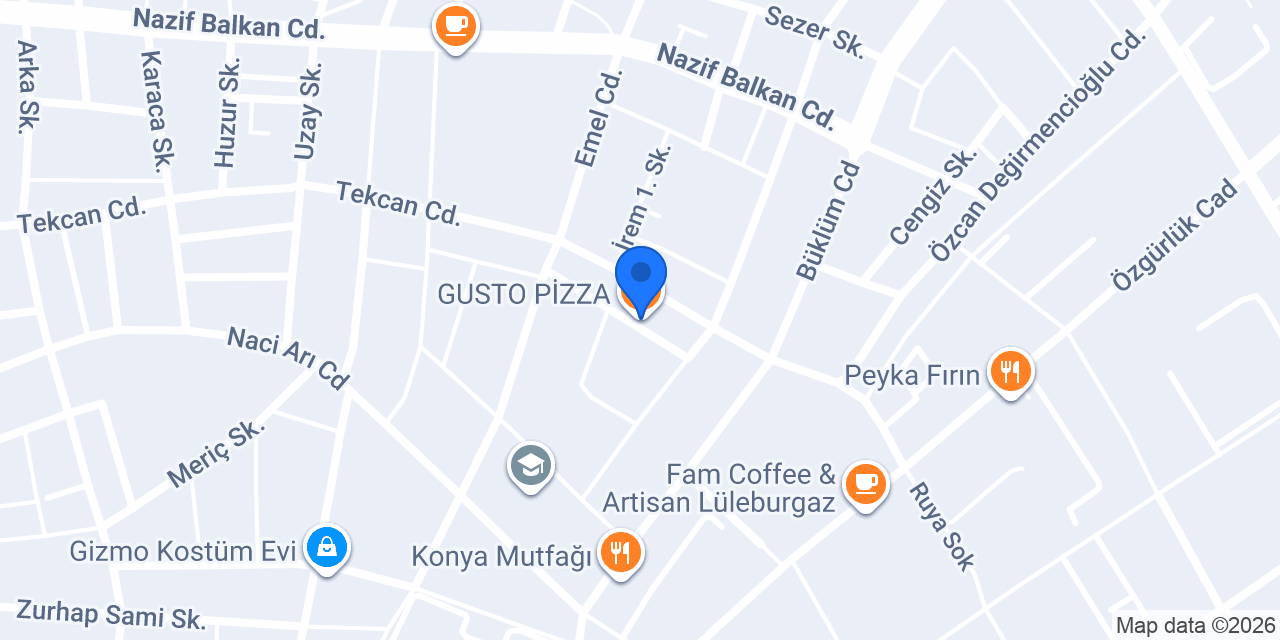 GUSTO PİZZA konumu