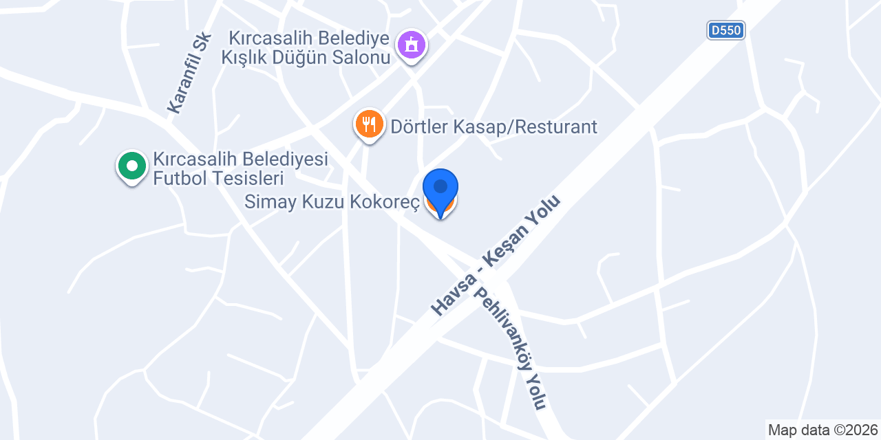 Simay Kuzu Kokoreç konumu