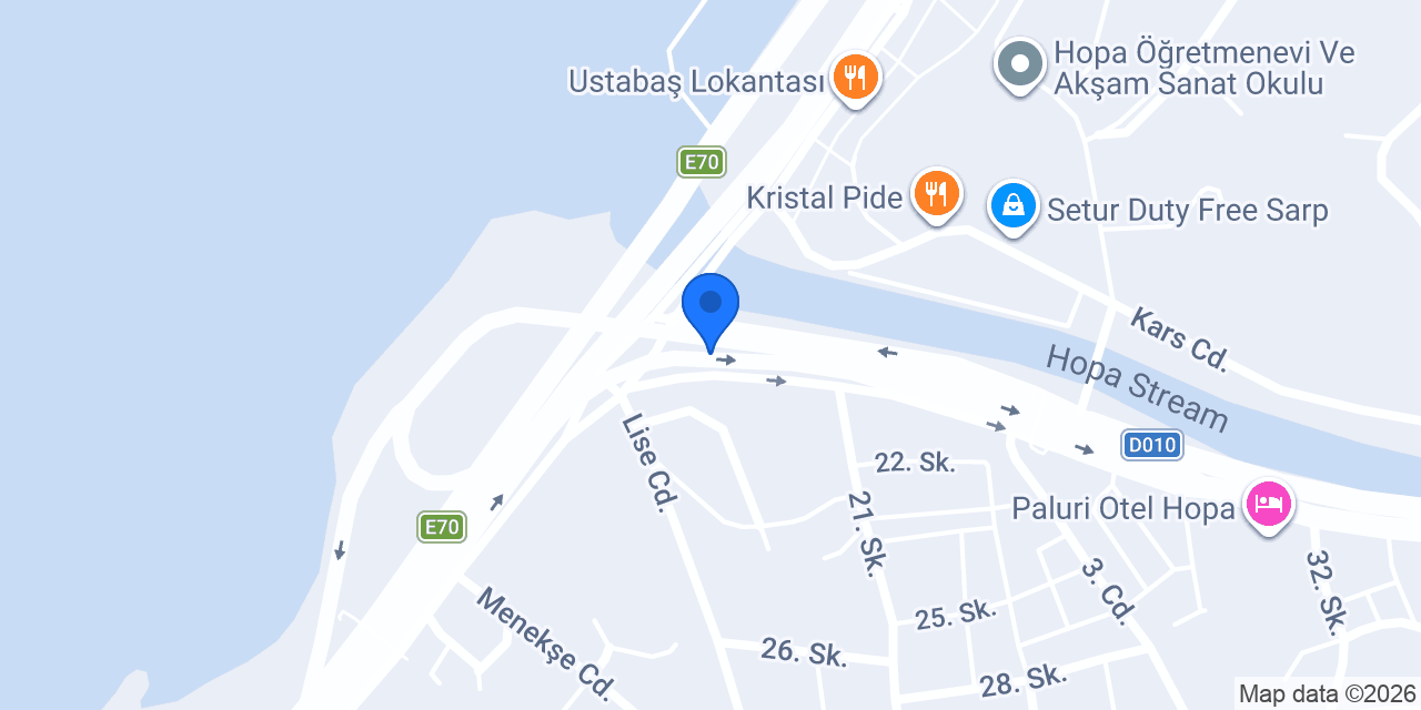 Hopa Rize Dolmuş Durağı konumu