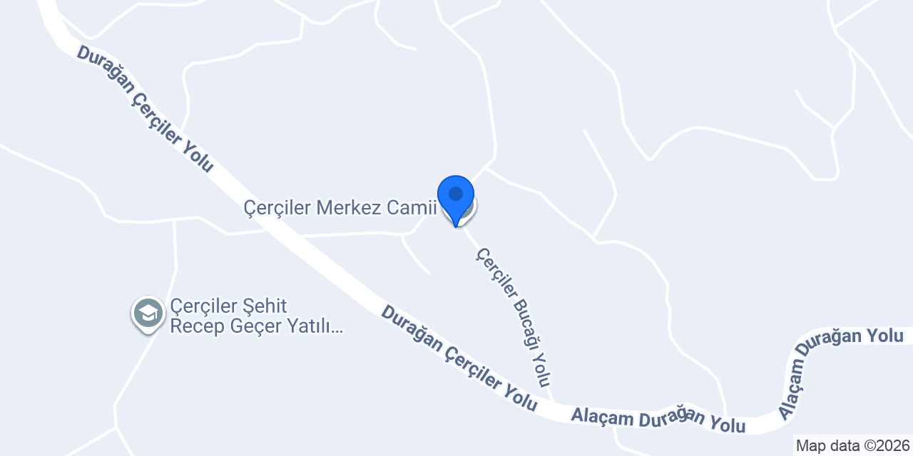 Çerçiler İlkokulu konumu