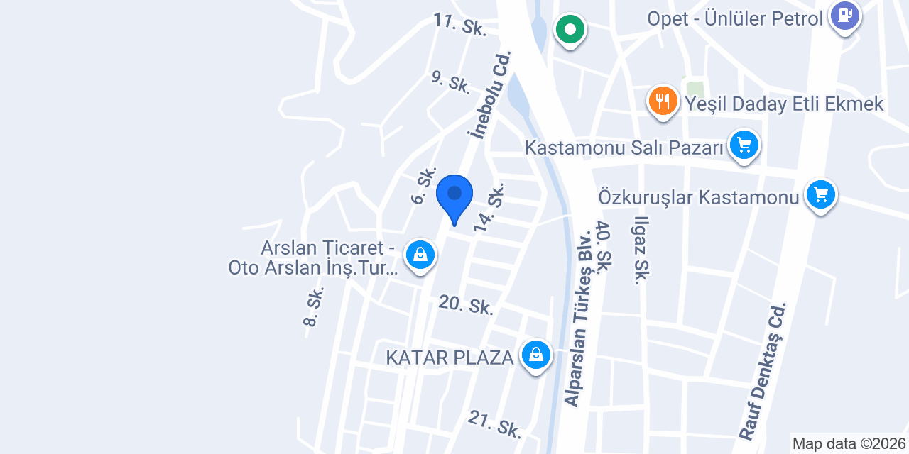 Keskin Oto Cam konumu