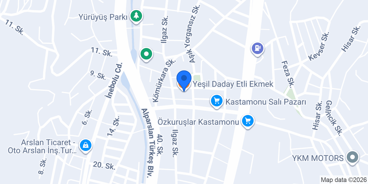 Yeşil Daday Etli Ekmek konumu