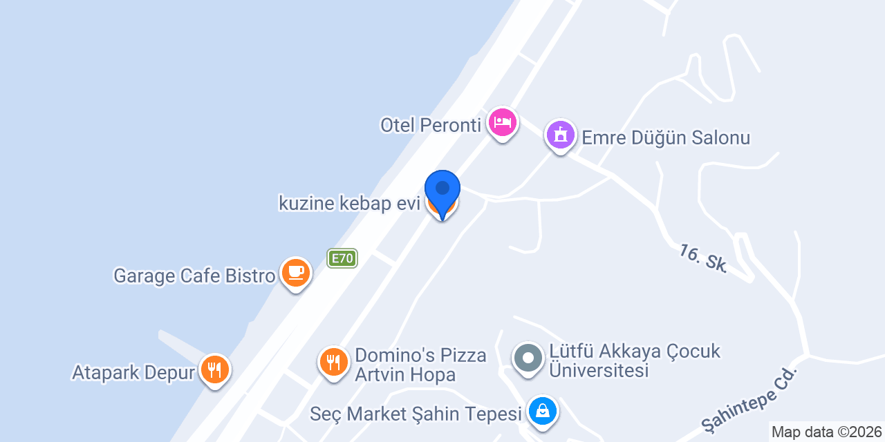 kuzine kebap evi konumu