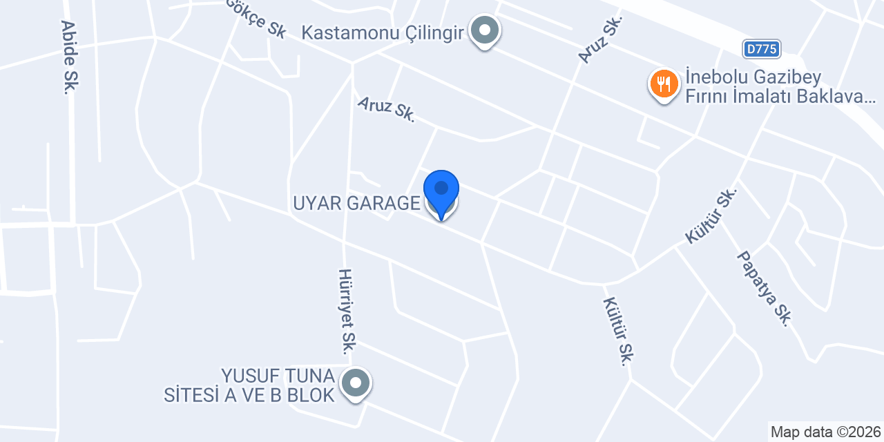 UYAR GARAGE konumu