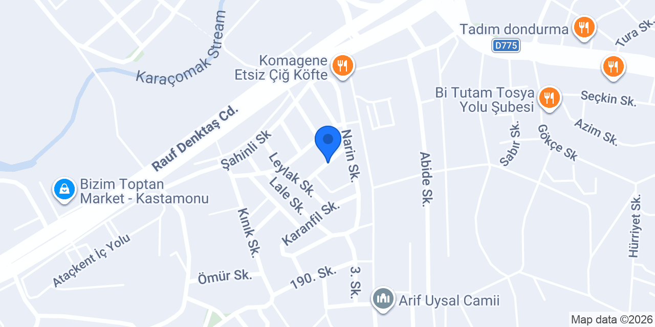 KARAHÜSEYİNOĞLU İnşaat & Hafriyat kiralık kepçe konumu