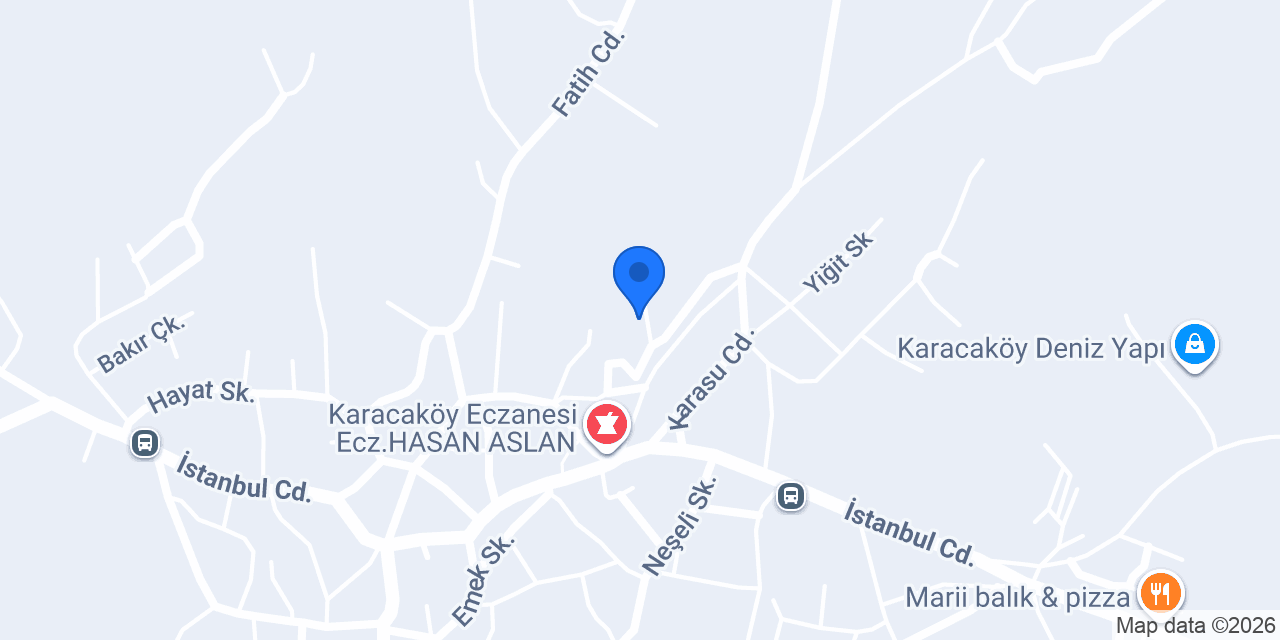Karacaköy Aile Sağlığı Merkezi konumu