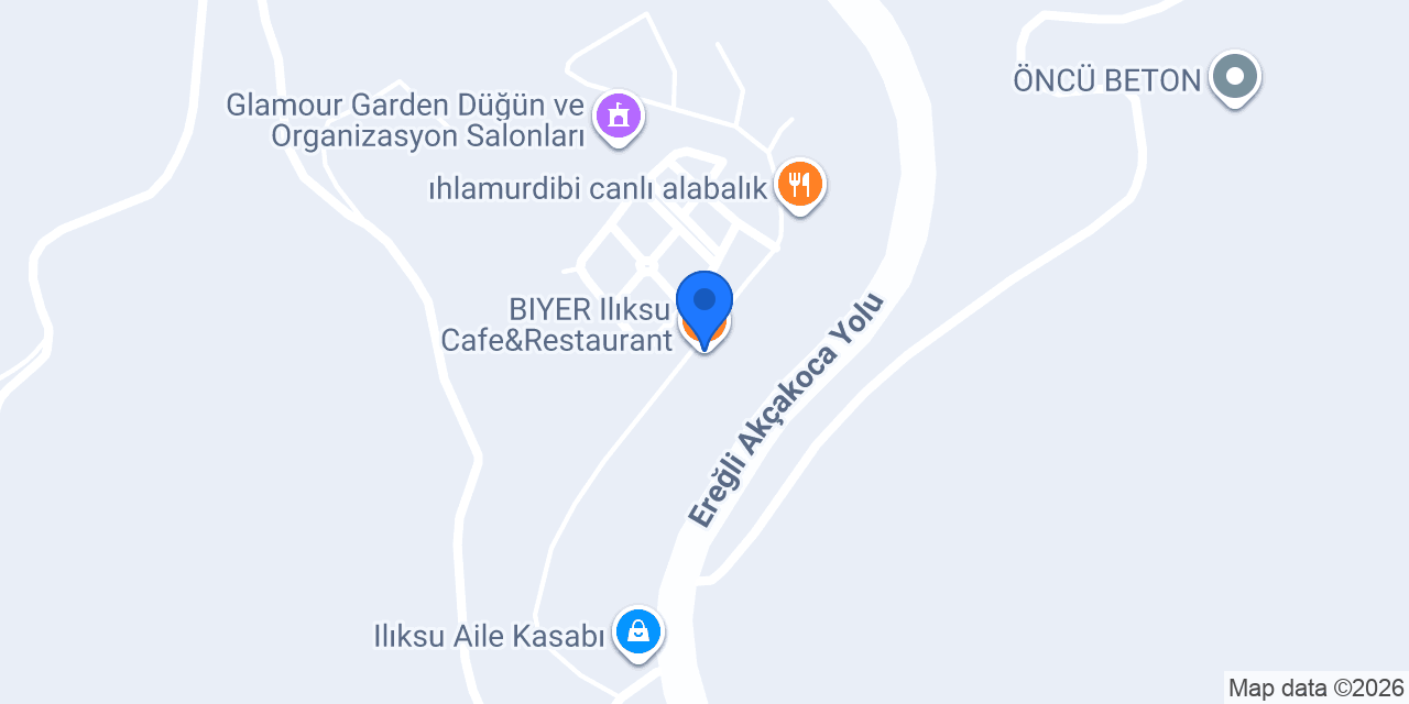 BIYER Ilıksu Cafe&Restaurant konumu
