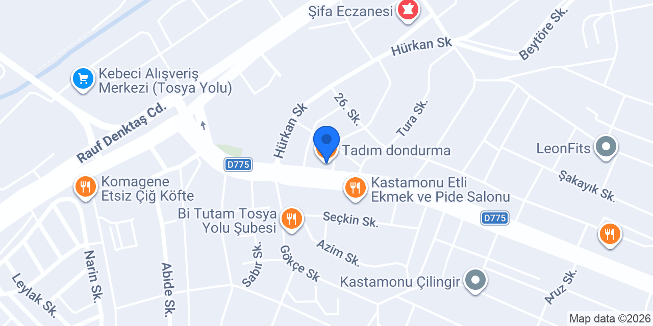 Tadım dondurma konumu