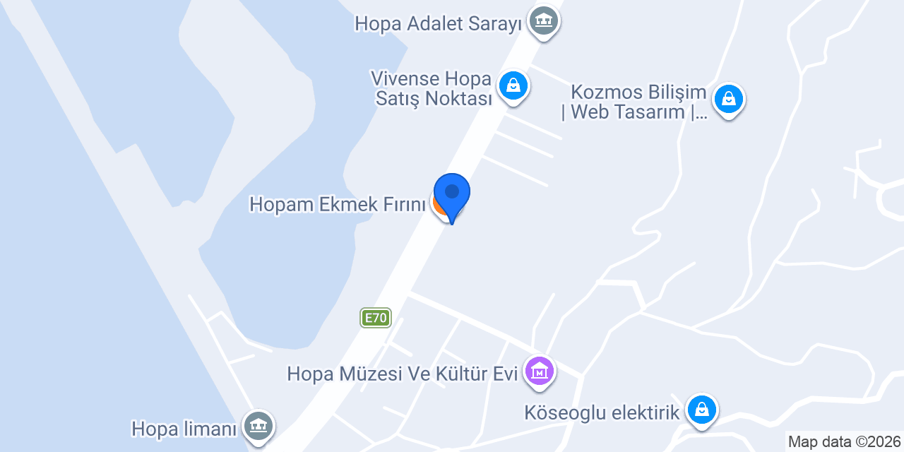 Hopam Ekmek Fırını konumu