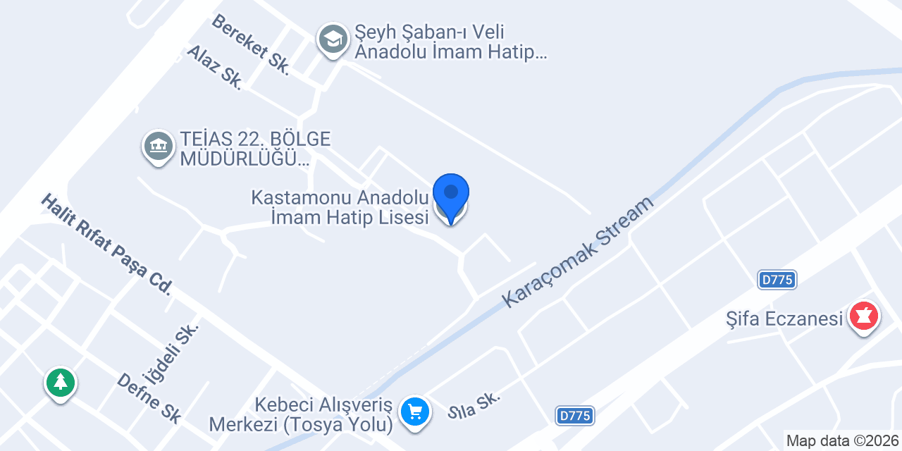 Kastamonu Anadolu İmam Hatip Lisesi konumu