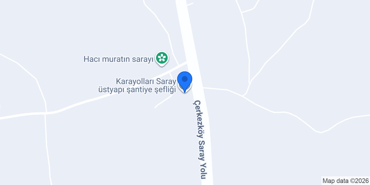 Karayolları Saray üstyapı şantiye şefliği konumu