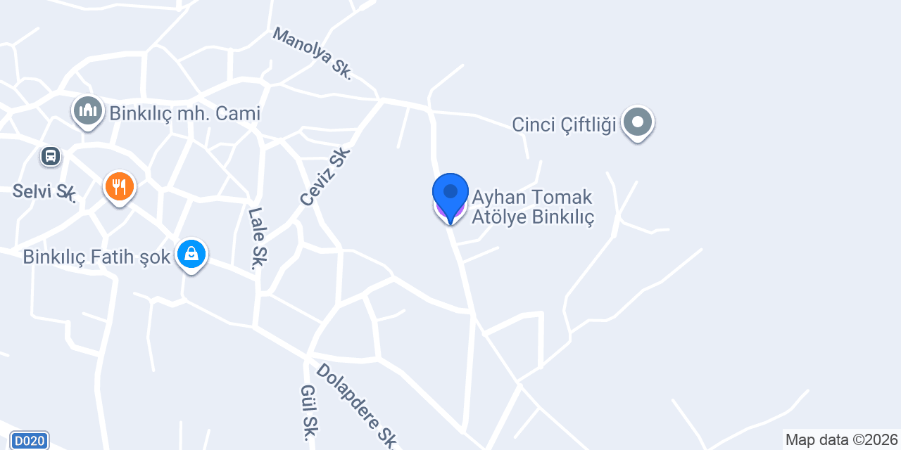 Ayhan Tomak Atölye Binkılıç konumu