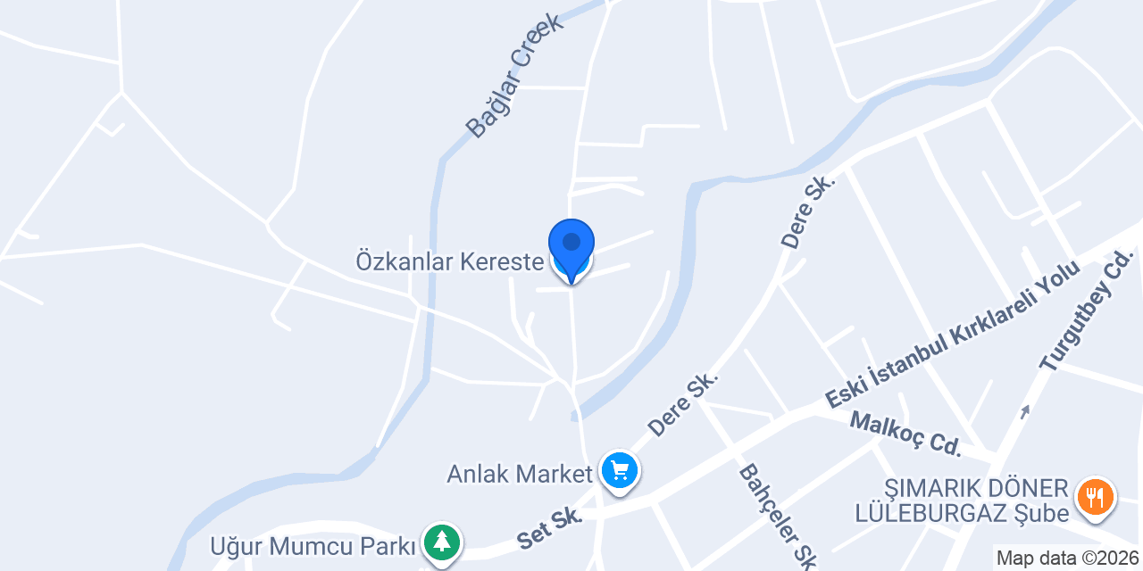 Özkanlar Kereste konumu
