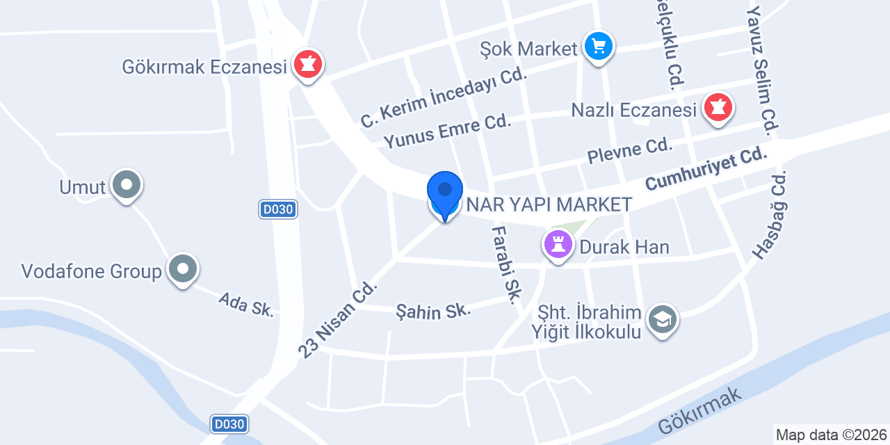 NAR YAPI MARKET konumu