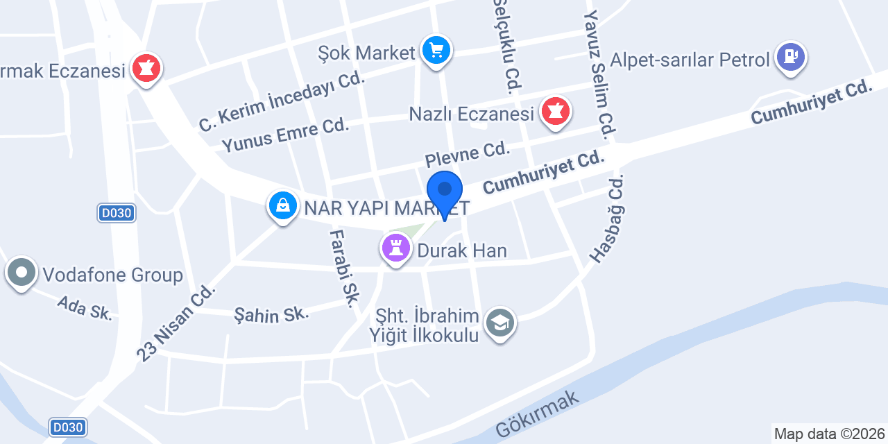 Mavisu Arıtma & Samsung Bayii konumu