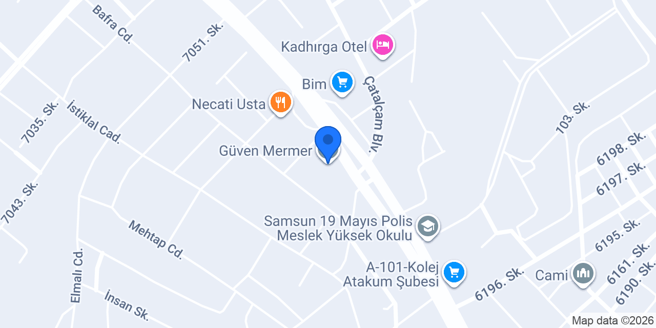 Güven Mermer konumu