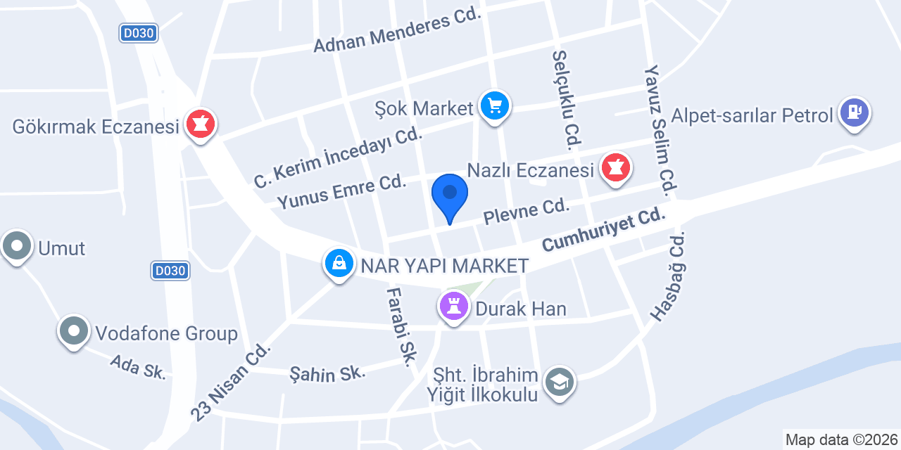 Ateş Optik konumu