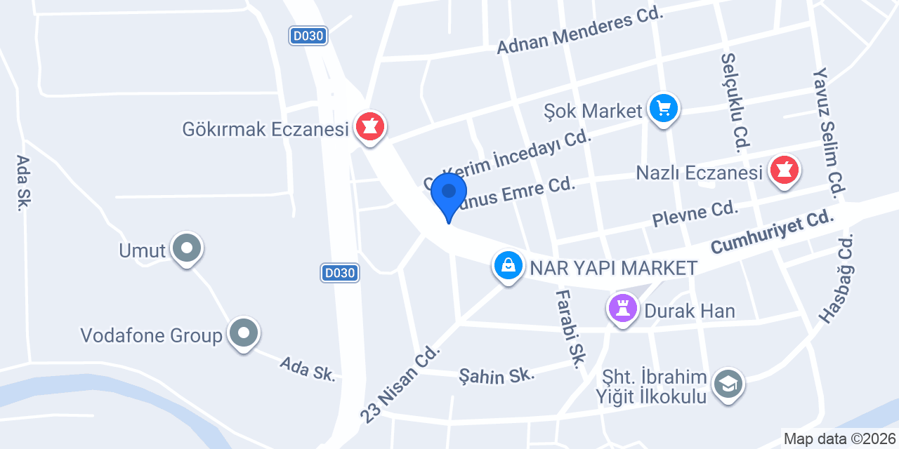 Durağan Aile Sağlık Mer. konumu