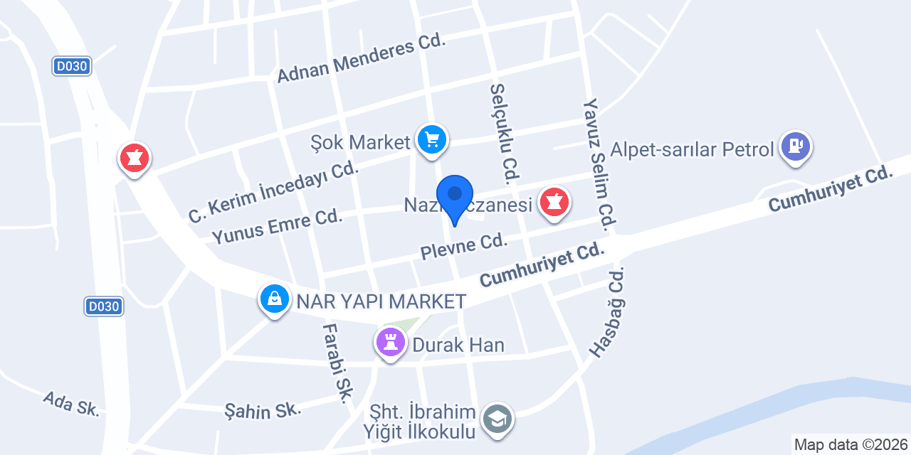 Saklı Bahçe Cafe konumu