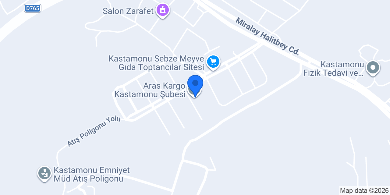 Aras Kargo Kastamonu Şubesi konumu